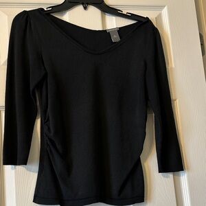 Ann Taylor Classic Black Long Sleeve Top